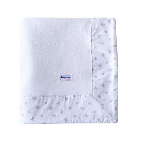Cobertor Soft para Bebê Stars Cinza