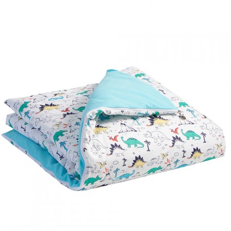 Edredom Duvet Solteiro com Zíper 2,20 x 1,43 - Dinossauro