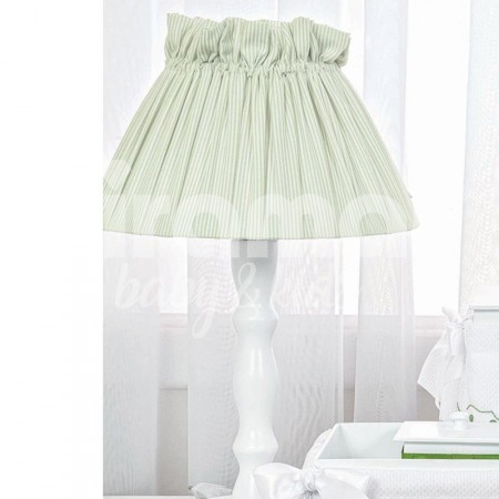 Abajur para Quarto de Bebê Franzido Listrado Verde