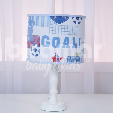 Abajur para Quarto de Bebê Goal Branco/Azul