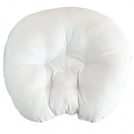 Almofada Ninho Redonda Percal 200 Fios Acetinado Branco