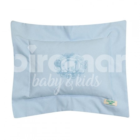 Almofadinha para Bebê Teddy Bear Azul Percal 180 Fios