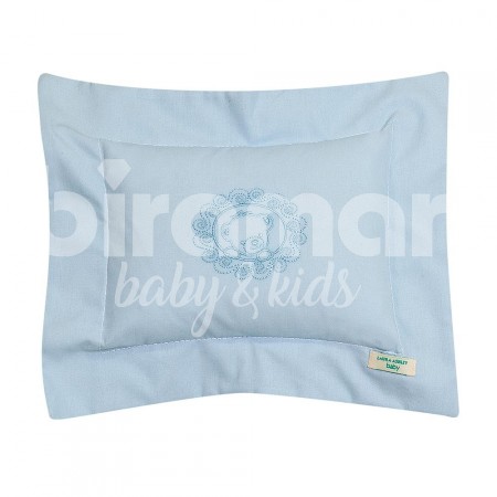 Almofadinha para Bebê Teddy Bear Azul Percal 180 Fios