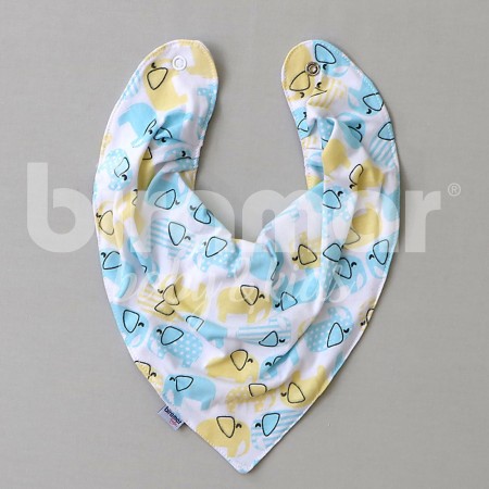 Babador Bandana para Bebê Elefantinho Amarelo