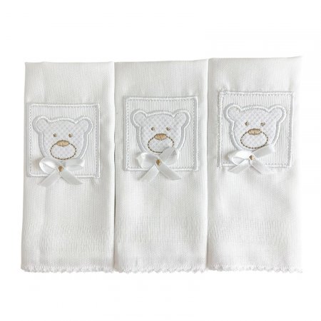 Boquinha Fralda Cremer 3 Peças para Bebê Premiere Branco