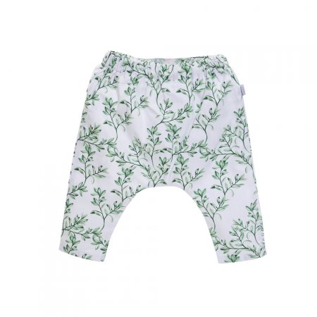 Calça Saruel para Bebê e Kids GG - Benício Botanical Verde