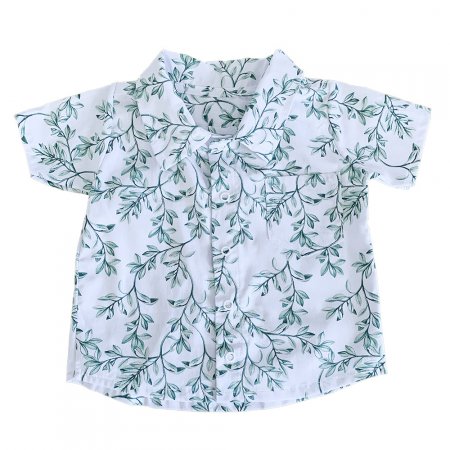 Camisa para Bebê e Kids P Benício Botanical Verde