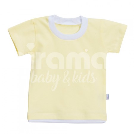 Camiseta para Bebê e Kids Manga Curta G - Amarelo