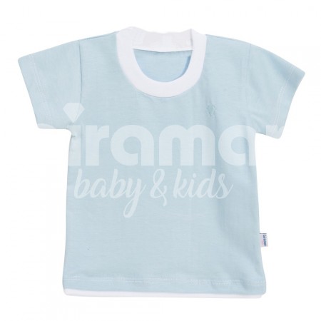 Camiseta para Bebê e Kids Manga Curta GG - Azul