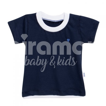 Camiseta para Bebê e Kids Manga Curta M - Marinho