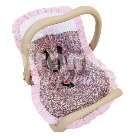 Capa para Bebê Conforto Baby Oncinha Rosa