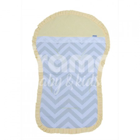 Capa para Carrinho de Bebê Brooklyn Chevron Cinza/Amarelo