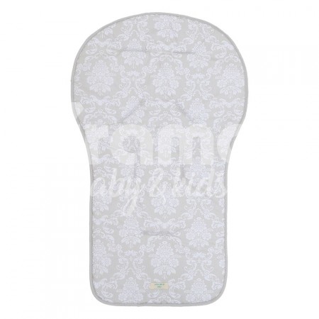 Capa para Carrinho de Bebê Estampa Damask Branco