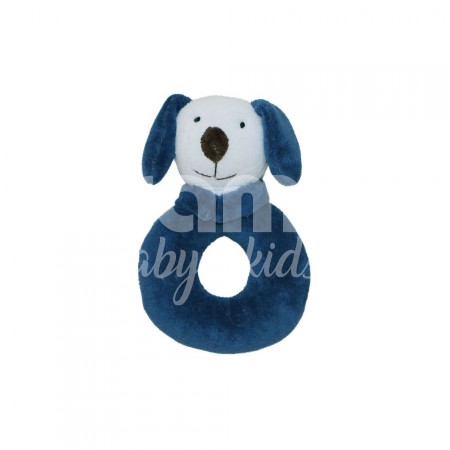 Chocalho para Bebê Dog Azul Marinho