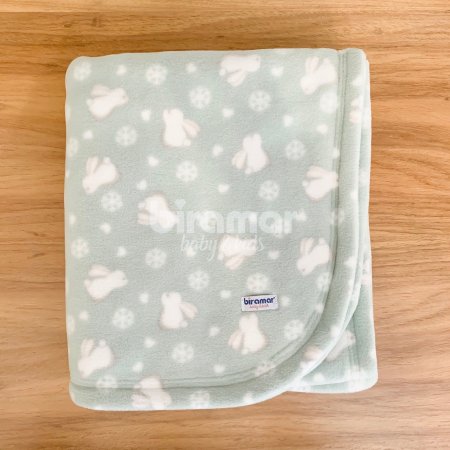 Cobertor de Enrolar para Bebê Microsoft Bunny Verde