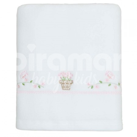 Cobertor Soft para Bebê Provençal Rosa