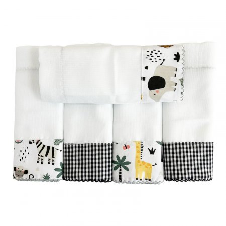Conjunto 5 Fraldas para Bebê Cremer Luxo Selva