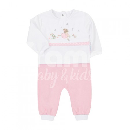 Conjunto Pagão 3 Peças Bordado Bailarina Rosa - Tamanho Único