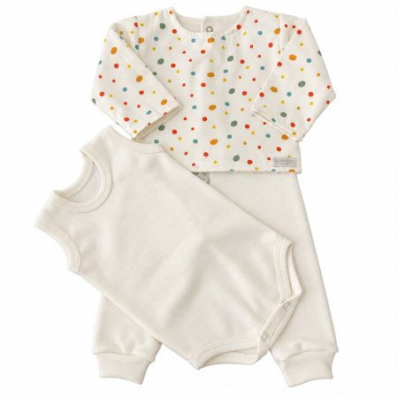 Conjunto Pagão para Bebê 3 Peças Popcorn - Tamanho Único