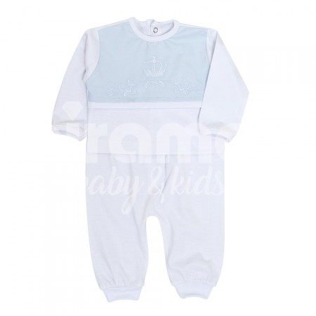 Conjunto Pagão para Bebê 3 Peças Bordado Harry Azul - Tamanho Único