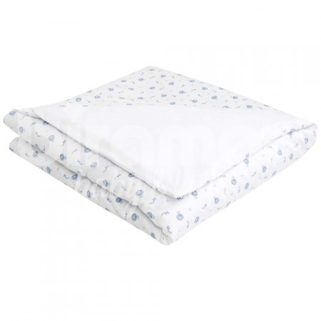 Edredom de Mini Cama Dupla Face e Duvet Estampa Balãozinho Azul