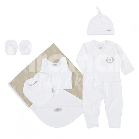 Gift Set para Bebê Fleur de Lis Vanilla 7 Peças - Tamanho Único