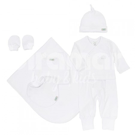Gift Set para Bebê Kingdom Branco 7 Peças - Tamanho Único