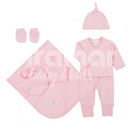 Gift Set para Bebê Valencia Rosa 7 Peças - Tamanho Único