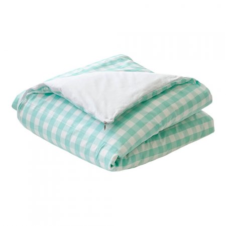 Edredom Duvet Solteiro com Zíper 2,20 x 1,43 - Vichy Verde Mint