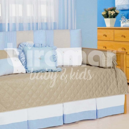 Kit Cama Babá 8 Peças Patch Azul