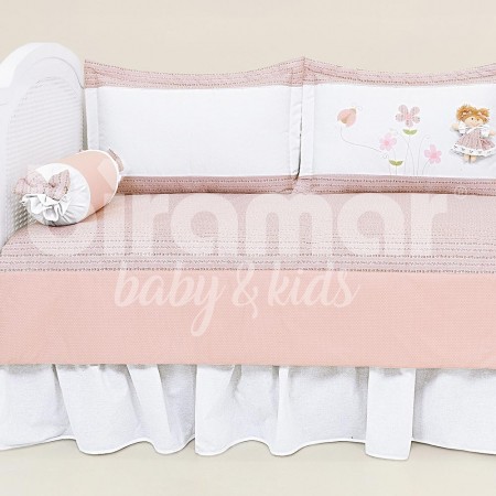 Kit Cama Babá 7 Peças Lollipop com Saia Alice Rose