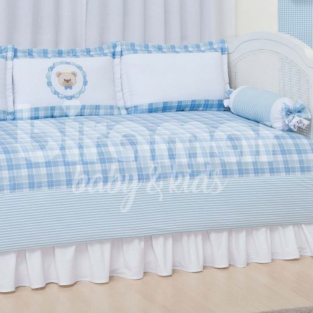 Kit Cama Babá 7 peças com Saia Lollipop Charlie Azul