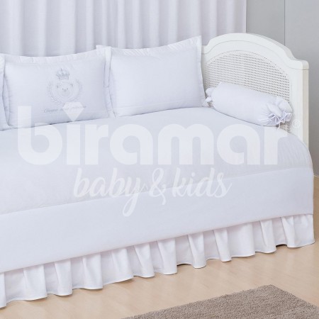 Kit Cama Babá 7 peças com Saia Lollipop Chegou uma Princesa Branco