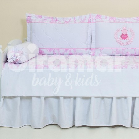 Kit Cama Babá 7 peças Lollipop com Saia Princess Rosa