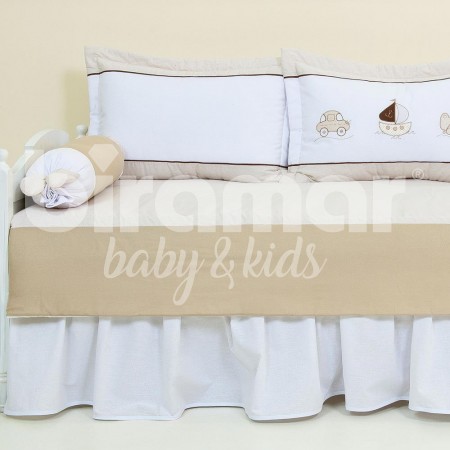 Kit Cama Babá 7 peças Lollipop com Saia Urbano Nude