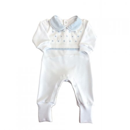 Macacão para Bebê Fio Egipcio Bless Azul - Tamanho Único
