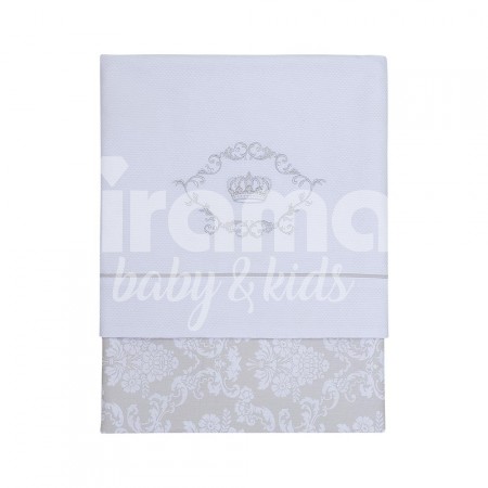 Manta para Bebê Piquê Damask Branco