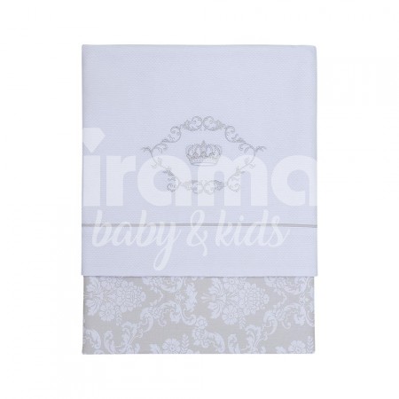 Manta para Bebê Piquê Damask Branco