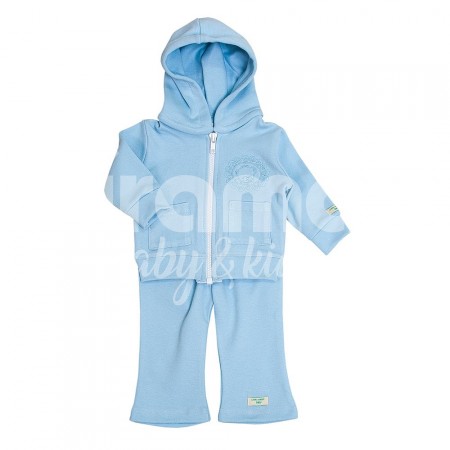 Moletom para Bebê Teddy Bear Azul Percal 180 Fios - Tamanho Único