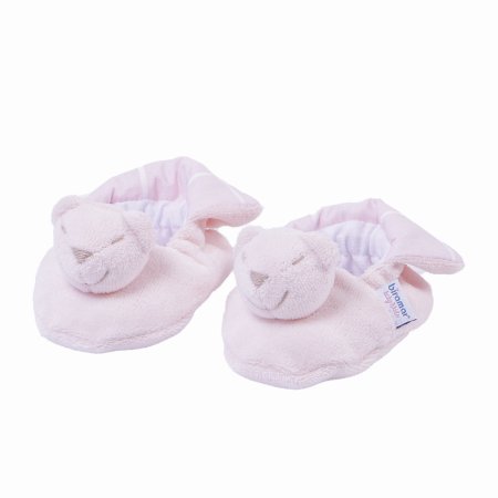 Pantufa para Bebê Estampa Boston Rosa