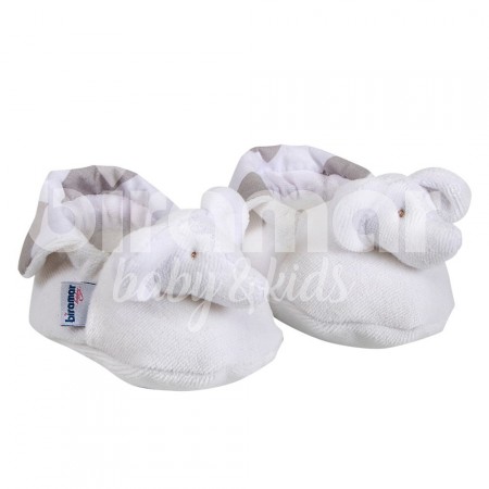 Pantufa para Bebê Estampa Brooklyn Chevron Cinza