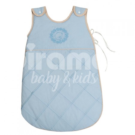 Porta Bebê Teddy Bear Azul Percal 180 Fios
