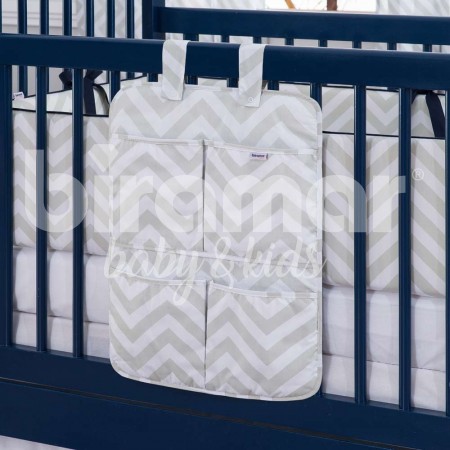 Porta Tudo para Bebê 1 Peças Brooklyn Chevron Cinza