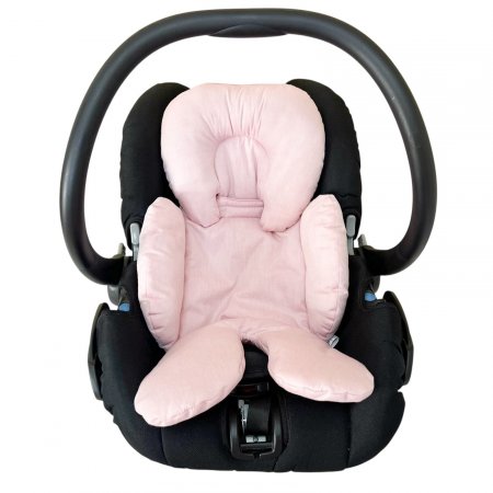 Redutor de Bebê Conforto com Encosto Removível Chambray Rosê
