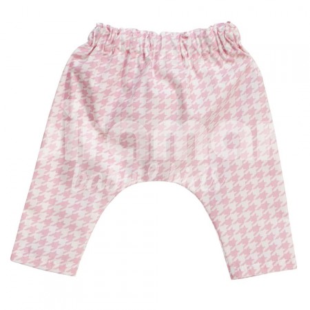 Calça Saruel para Bebê e Kids G - Pied Poule Rosa