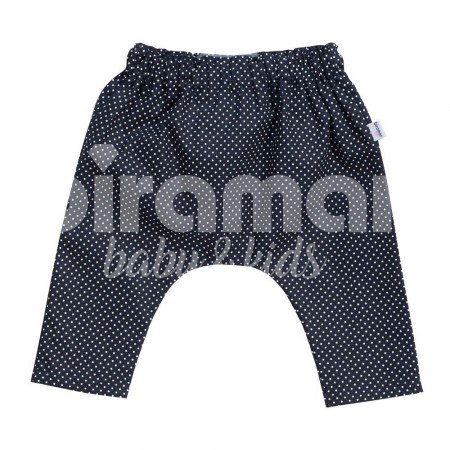 Calça Saruel para Bebê e Kids G - Poá Marinho