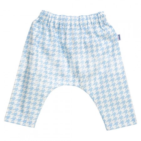 Calça Saruel para Bebê e Kids GG - Pied Poule Azul