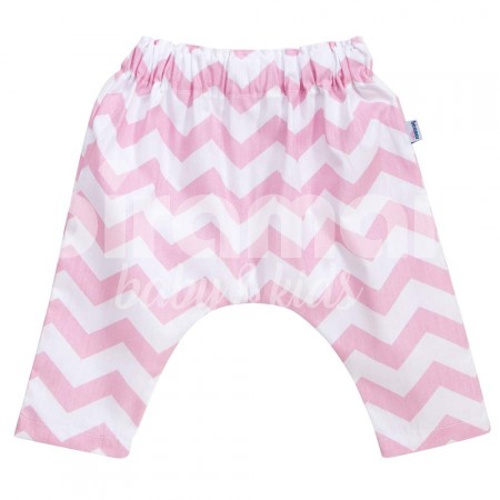 Calça Saruel para Bebê e Kids GG - Soho Chevron Rosa