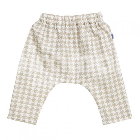 Calça Saruel para Bebê e Kids RN - Pied Poule Bege