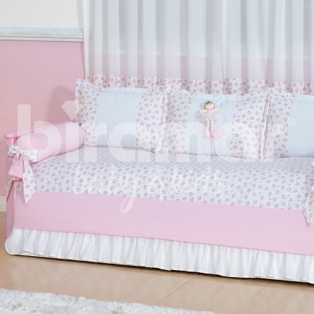 Kit Cama Babá 7 peças com Saia Lollipop II Bailarina Rosa